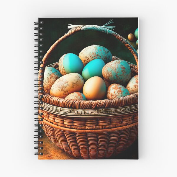 Item preview, Easter basket with colorful eggs in the style of an old postcard. Vintage festive design in a nostalgic antique style. designed and sold by LanaGustavsson.