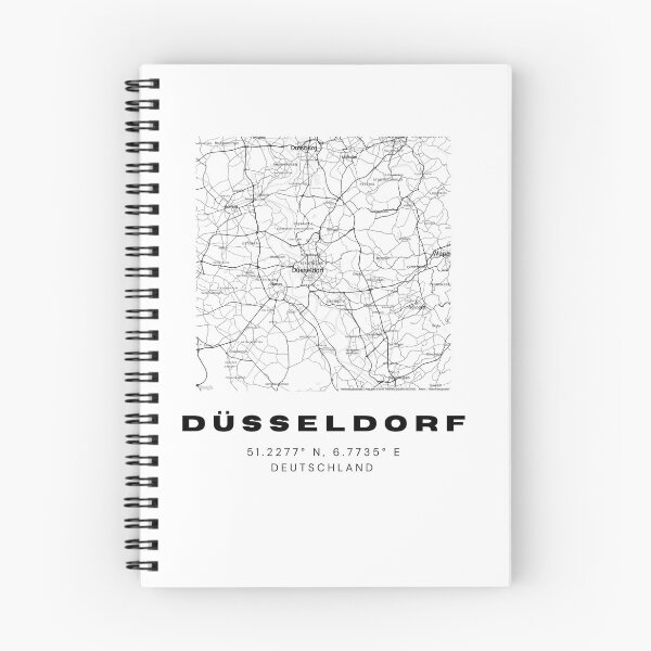 Item preview, Düsseldorf Coordinates - Chic Map Art designed and sold by RM-Journey.