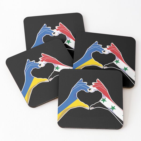 Item preview, Syria Syrian Ukraine Ukrainian Love Heart Peace designed and sold by FlagX.