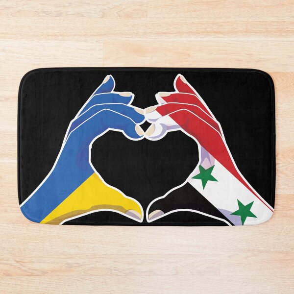 Item preview, Syria Syrian Ukraine Ukrainian Love Heart Peace designed and sold by FlagX.