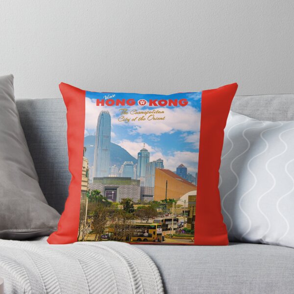 Item preview, Vintage Style Modern Hong Kong Travel Poster designed and sold by travelwitheric.