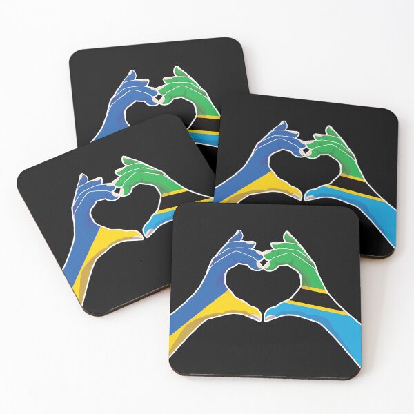 Item preview, Tanzania Tanzanian Ukraine Ukrainian Love Heart Peace designed and sold by FlagX.