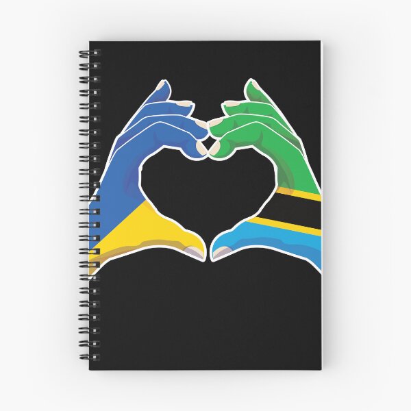 Item preview, Tanzania Tanzanian Ukraine Ukrainian Love Heart Peace designed and sold by FlagX.