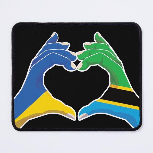 Item preview, Tanzania Tanzanian Ukraine Ukrainian Love Heart Peace designed and sold by FlagX.