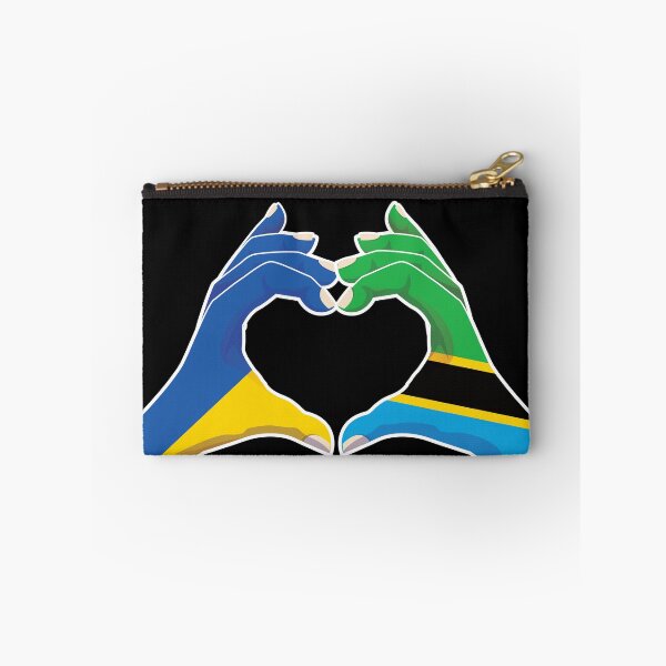 Item preview, Tanzania Tanzanian Ukraine Ukrainian Love Heart Peace designed and sold by FlagX.