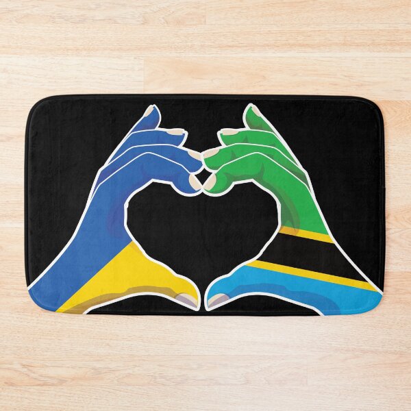 Item preview, Tanzania Tanzanian Ukraine Ukrainian Love Heart Peace designed and sold by FlagX.