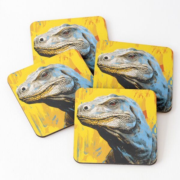 Item preview, komodo dragon portrait. animal colorful. Animal throw pillow.  designed and sold by formform.
