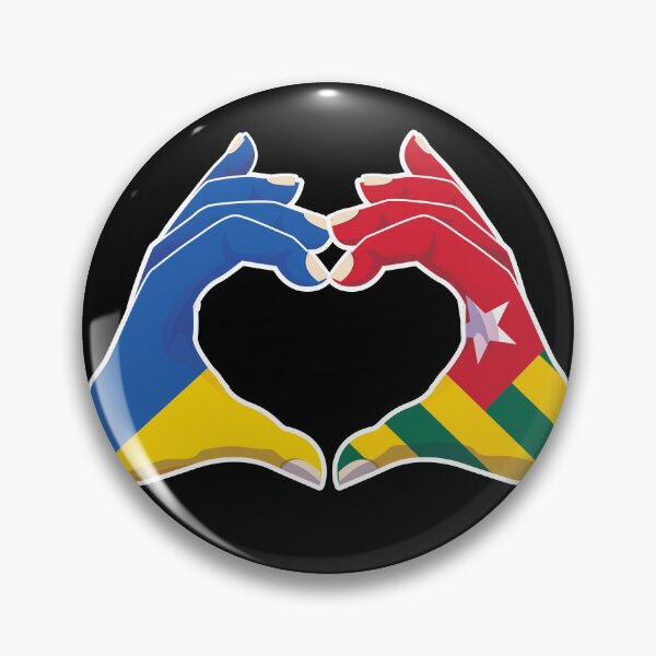 Item preview, Togo Togolese Ukraine Ukrainian Love Heart Peace designed and sold by FlagX.
