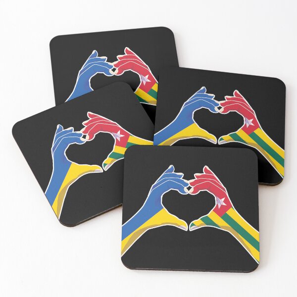 Item preview, Togo Togolese Ukraine Ukrainian Love Heart Peace designed and sold by FlagX.