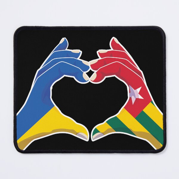 Item preview, Togo Togolese Ukraine Ukrainian Love Heart Peace designed and sold by FlagX.