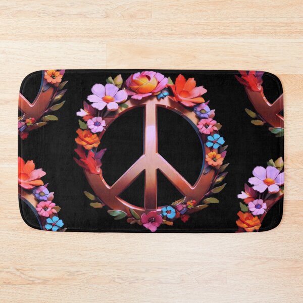 Item preview, Copper peace sign with flowers  designed and sold by Flowersonstuff.
