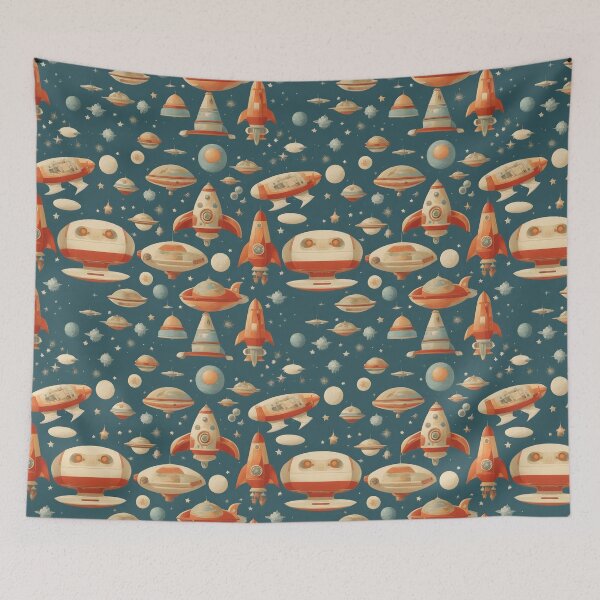 Item preview, Spaceship pattern designed and sold by Working-Woman.