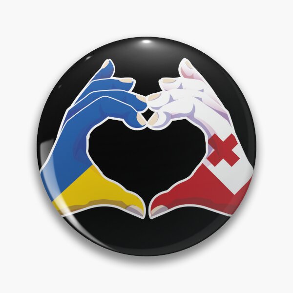 Item preview, Tonga Tongan Ukraine Ukrainian Love Heart Peace designed and sold by FlagX.