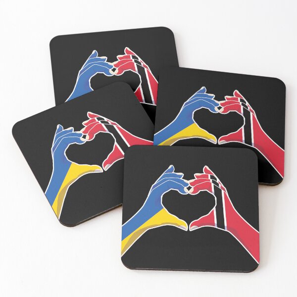 Item preview, Trinidad Tobago Ukraine Ukrainian Love Heart Peace designed and sold by FlagX.