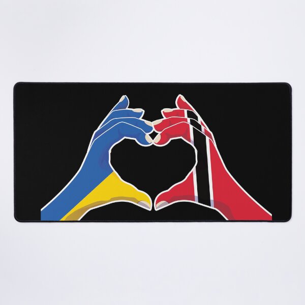 Item preview, Trinidad Tobago Ukraine Ukrainian Love Heart Peace designed and sold by FlagX.