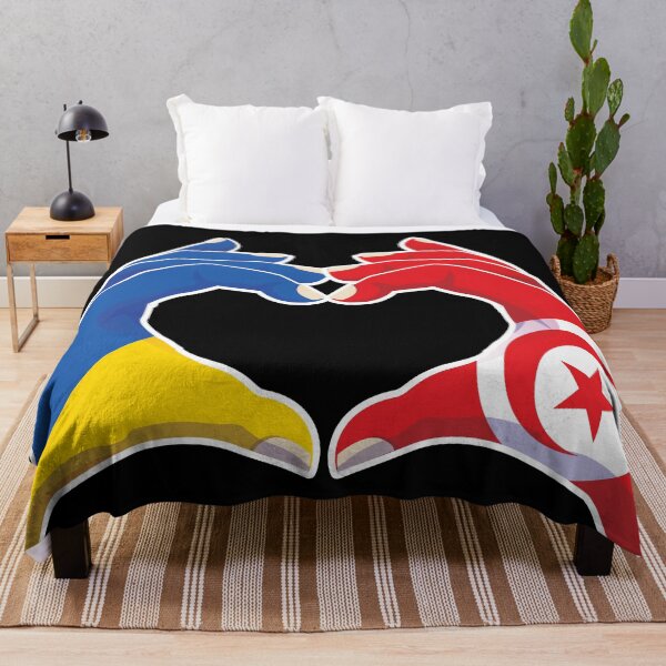 Item preview, Tunisia Tunisian Ukraine Ukrainian Love Heart Peace designed and sold by FlagX.