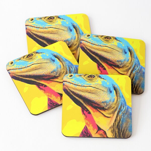 Item preview, komodo dragon portrait. animal colorful. Animal throw pillow.  designed and sold by formform.