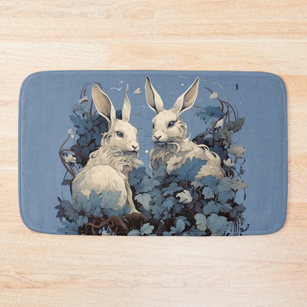Item preview, Stunning White Hare Couple - Vintage Animals Collection designed and sold by RuralChicbyO.