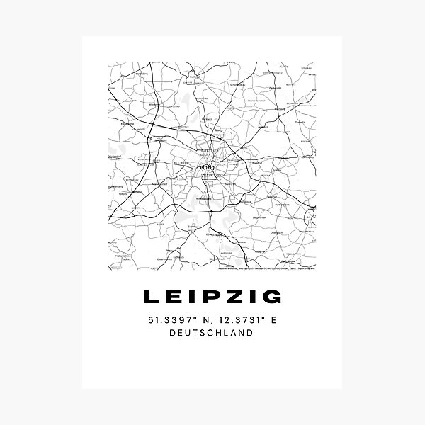 Item preview, Leipzig Coordinates - Elegant Map Print designed and sold by RM-Journey.
