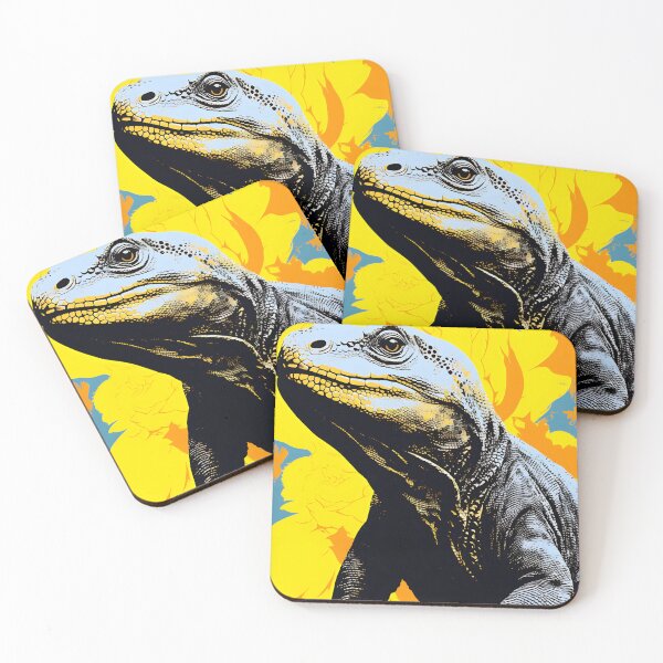 Item preview, komodo dragon portrait. animal colorful. Animal throw pillow.  designed and sold by formform.