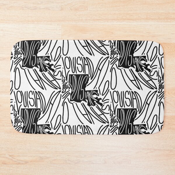 Item preview, Louisiana State - LA Map and Flag - Black and White - Typography USA America State Louisianians designed and sold by Ranggasme.