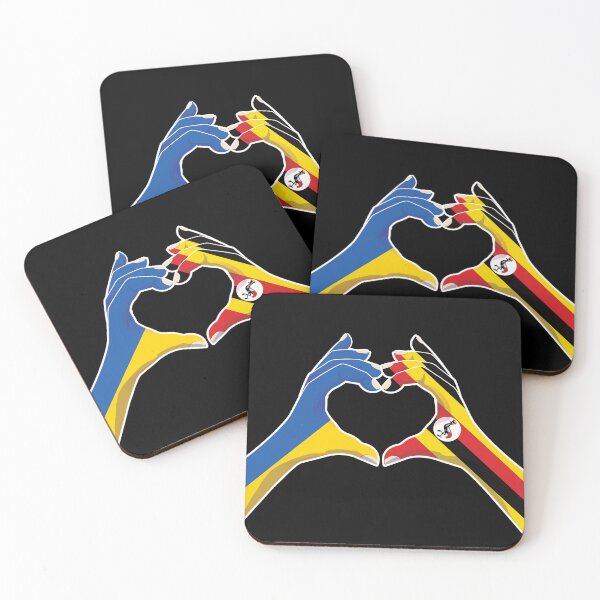 Item preview, Uganda Ugandan Ukraine Ukrainian Love Heart Peace designed and sold by FlagX.