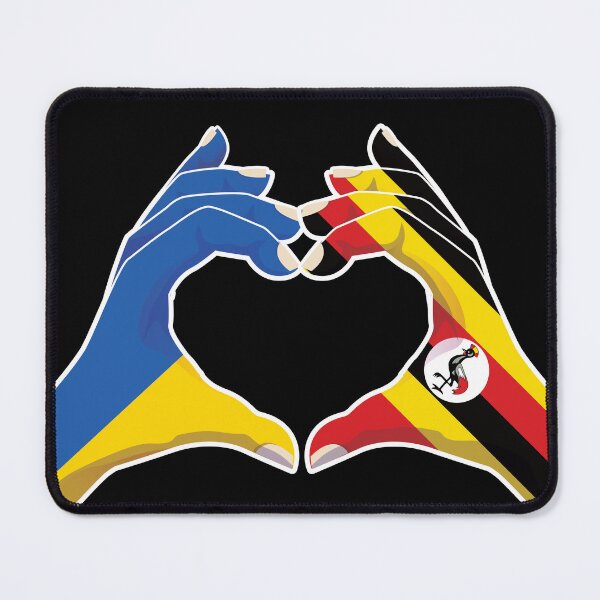 Item preview, Uganda Ugandan Ukraine Ukrainian Love Heart Peace designed and sold by FlagX.