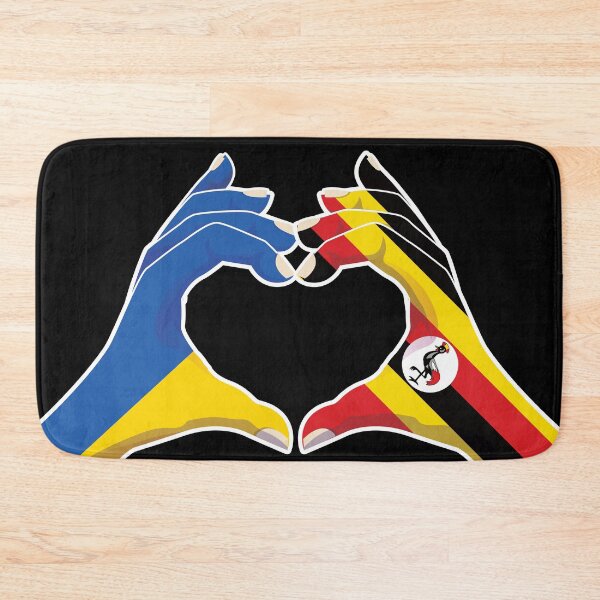 Item preview, Uganda Ugandan Ukraine Ukrainian Love Heart Peace designed and sold by FlagX.