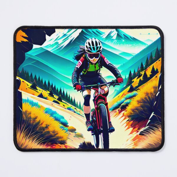 Artikelvorschau, Bahnbrechende Geschwindigkeit: Furchtlose Frau meistert die Abfahrt mit dem Mountainbike entworfen und verkauft von GrizzlyCollective.