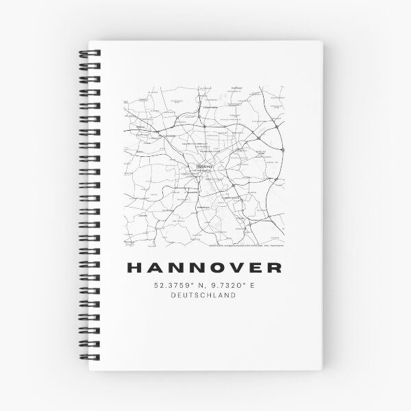 Item preview, Hanover (Hannover) Coordinates - Modern Map Print designed and sold by RM-Journey.
