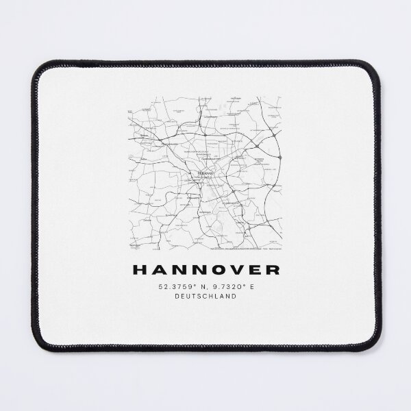 Item preview, Hanover (Hannover) Coordinates - Modern Map Print designed and sold by RM-Journey.
