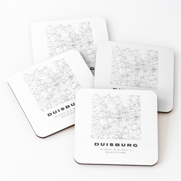 Item preview, Duisburg Coordinates - Elegant Map Print designed and sold by RM-Journey.