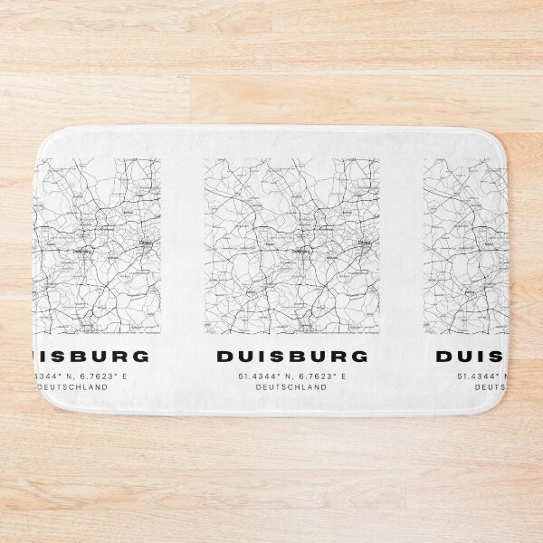 Item preview, Duisburg Coordinates - Elegant Map Print designed and sold by RM-Journey.