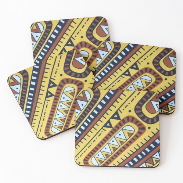 Item preview, Yellow-brown multi-cultural pattern designed and sold by textileprint.