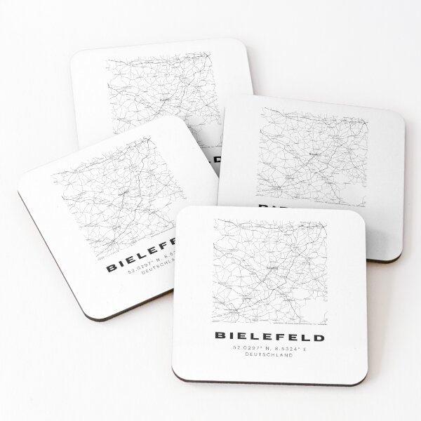 Item preview, Bielefeld Coordinates - Stylish Map Print designed and sold by RM-Journey.