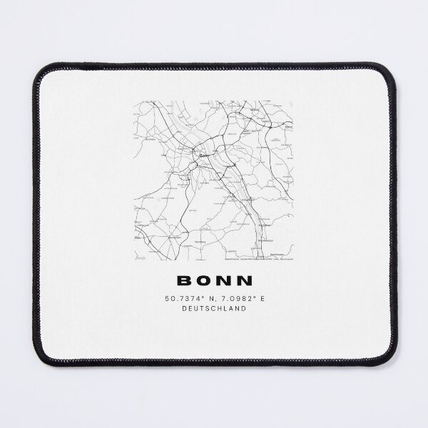 Item preview, Bonn Coordinates - Modern Map Art designed and sold by RM-Journey.