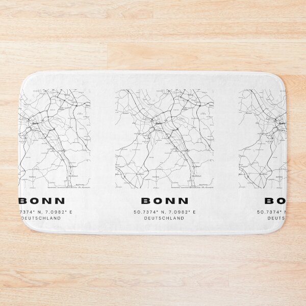 Item preview, Bonn Coordinates - Modern Map Art designed and sold by RM-Journey.