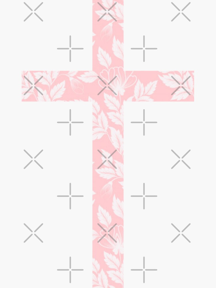 Pink Floral Cross by GraceUponGrace