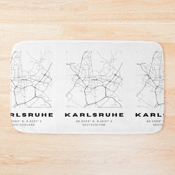 Artikelvorschau, Karlsruher Koordinaten – Minimalistisches Kartendesign entworfen und verkauft von RM-Journey.