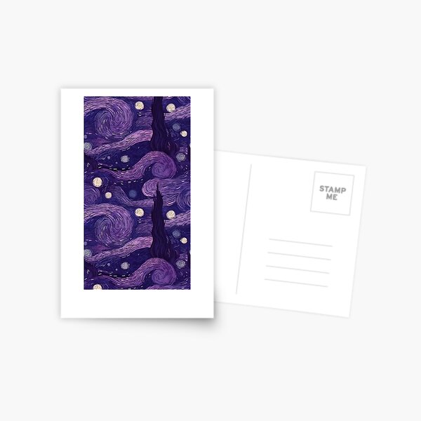 Item preview, Purple Starry Night designed and sold by WhimsyInkings.