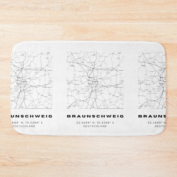Artikelvorschau, Braunschweig-Koordinaten - Elegantes Kartendesign entworfen und verkauft von RM-Journey.