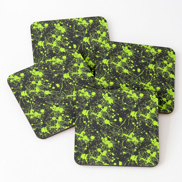Item preview, Paint splatter - green on black designed and sold by jo3yk.