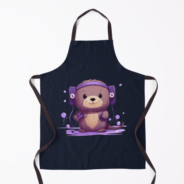 Item preview, Kawaii sea otter listen music on the Purple tape cassette  designed and sold by MilkyBerryShop.