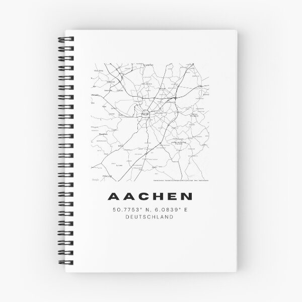 Item preview, Aachen Coordinates - Elegant Map Design designed and sold by RM-Journey.