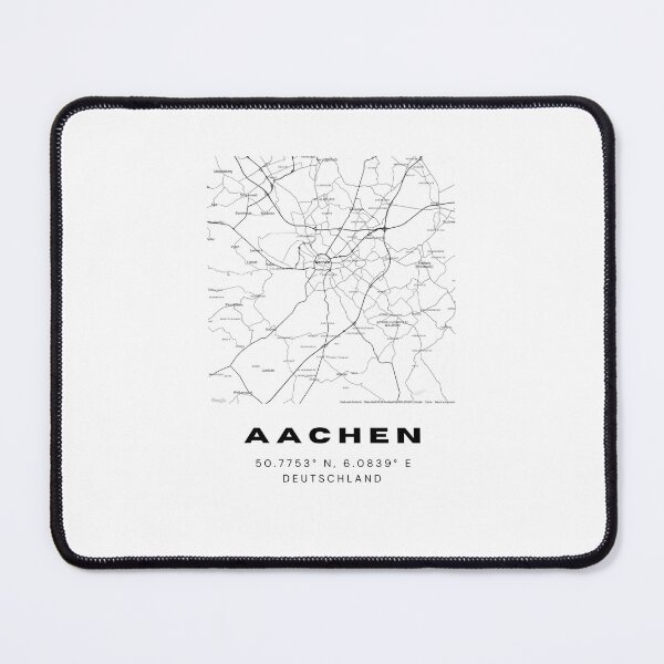 Item preview, Aachen Coordinates - Elegant Map Design designed and sold by RM-Journey.