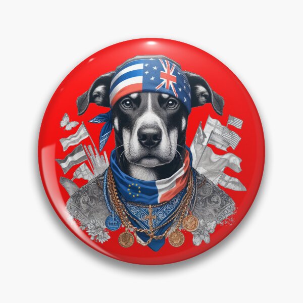 Item preview, Country Flag Necklaces for Dogs designed and sold by PaintMeWorld.