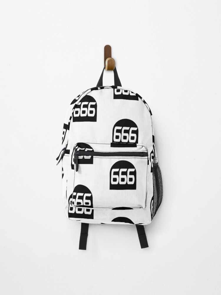 Thumbnail 1 of 3, Backpack, Number 666 designed and sold by NumbersFort.