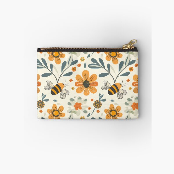 Item preview, Warm Floral and Bee Pattern Design designed and sold by ImagineCorner.