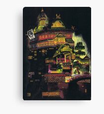 Spirited Away - Bath House at Night Canvas Print