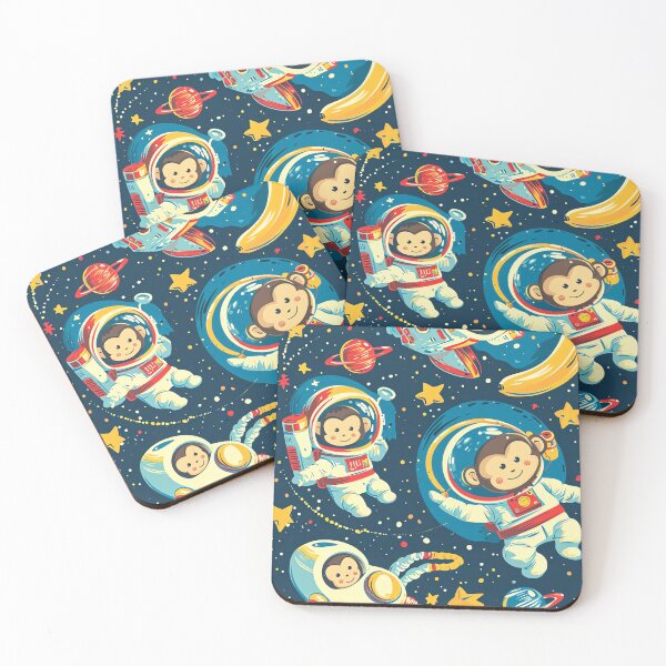 Item preview, Adorable Astronaut Monkeys designed and sold by cute-animals99.